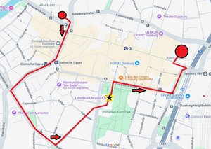 Geplante Demostrecke - CSD Duisburg 2026